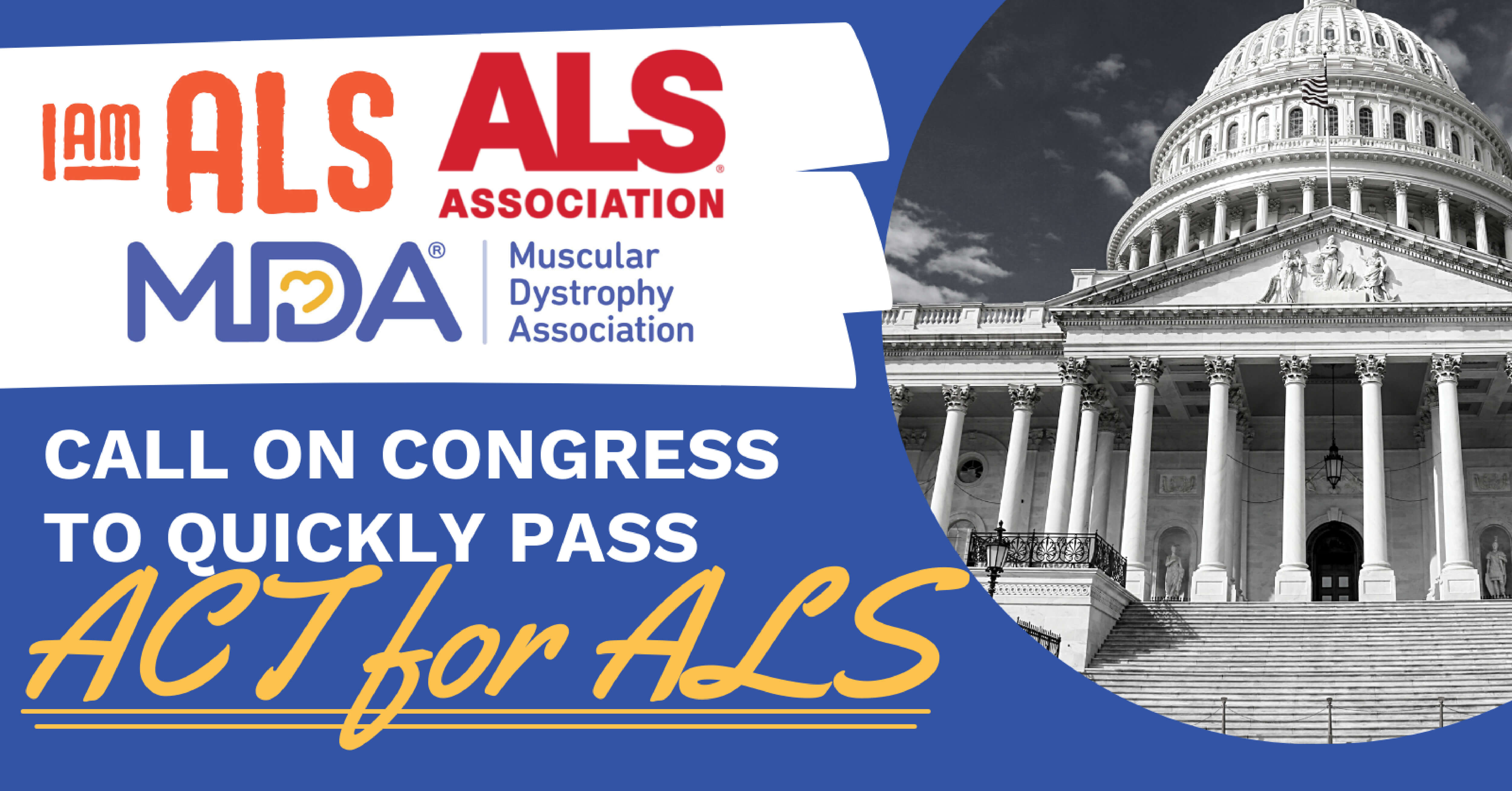 Three Leading ALS Advocacy Organizations Call on Congress to quickly